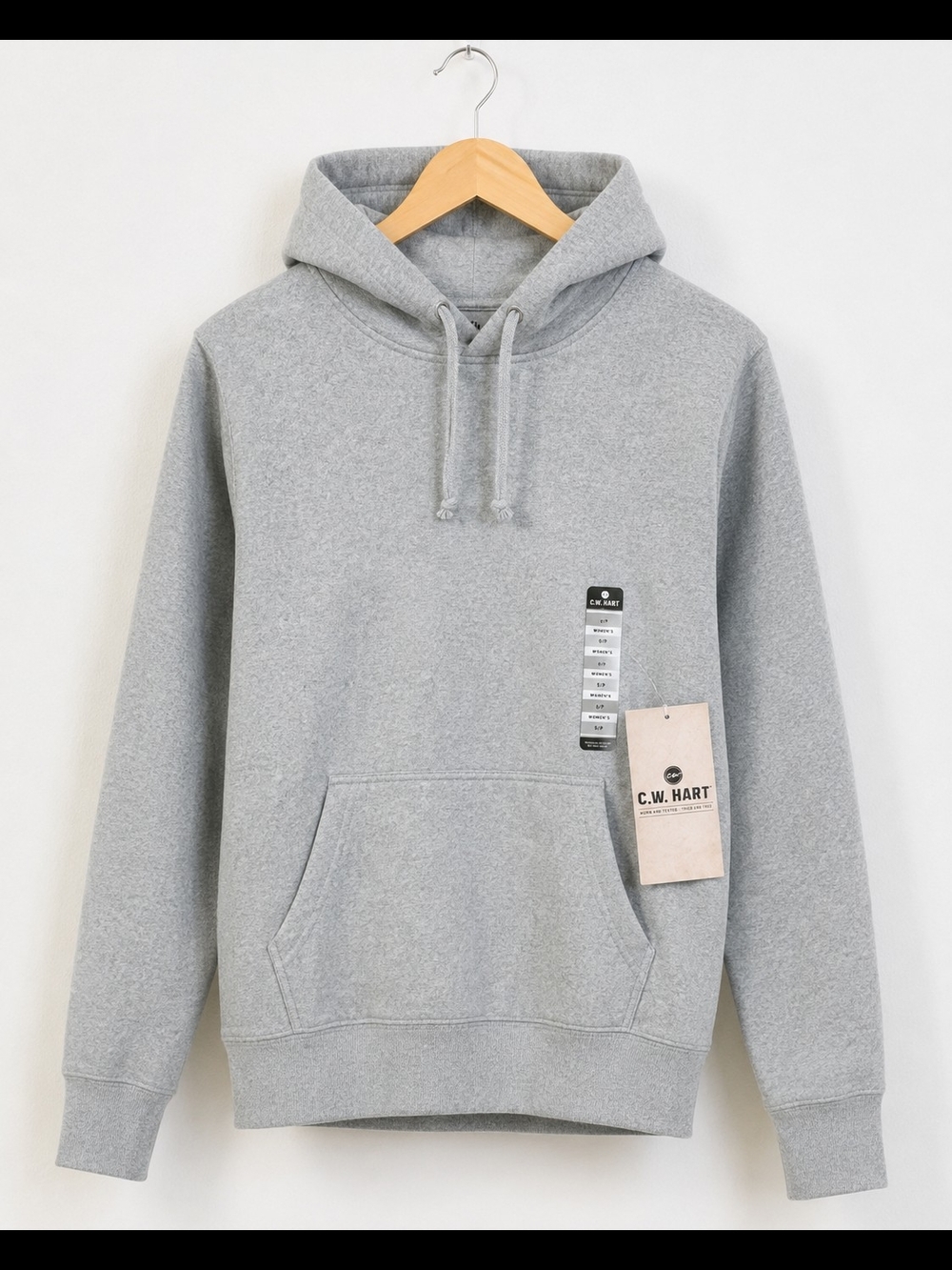 C.W. Hart Gray Fleece Pullover Hoodie NWT Women's Small